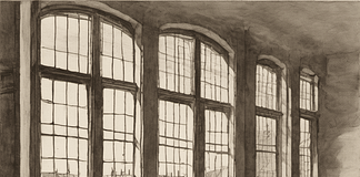 Why a Phone on the Table Makes the Whole Room Dumber An empty classroom of wooden desks, light through tall windows.