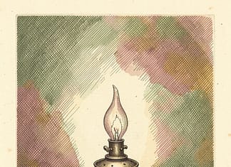 Bhagavad Gita 6.16 says steadiness starts with how we eat and sleep A single oil lamp standing steady on a bare table.