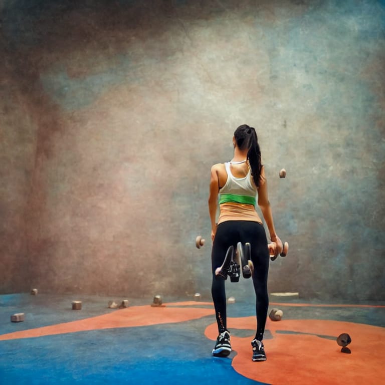 A young woman working out in Gym